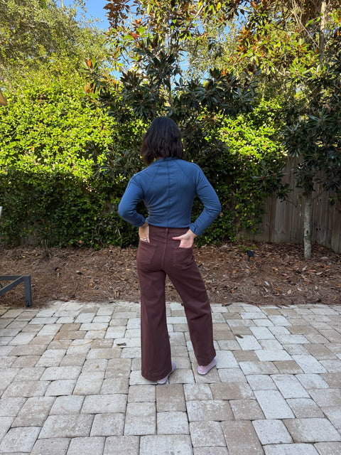 choco brown denim