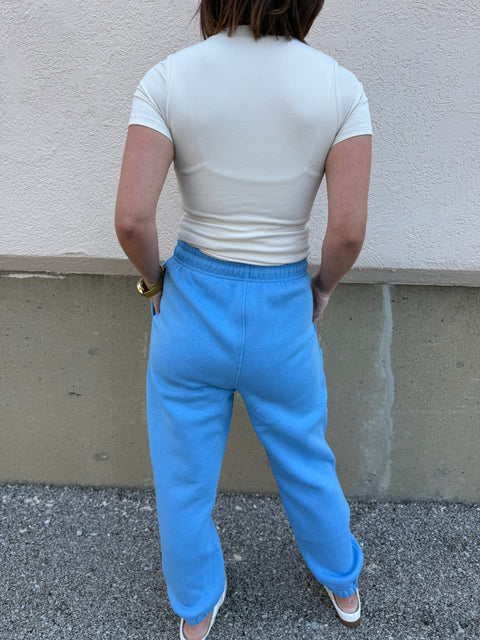 college boyfriend joggers- denim drift