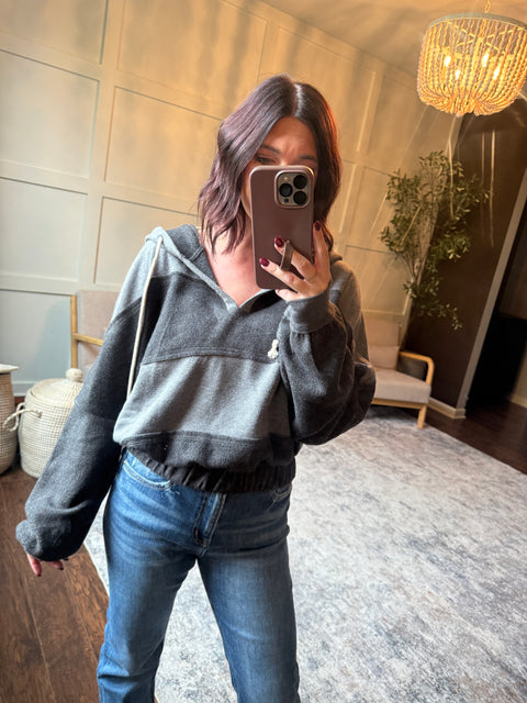 contrasting thoughts hoodie-grey
