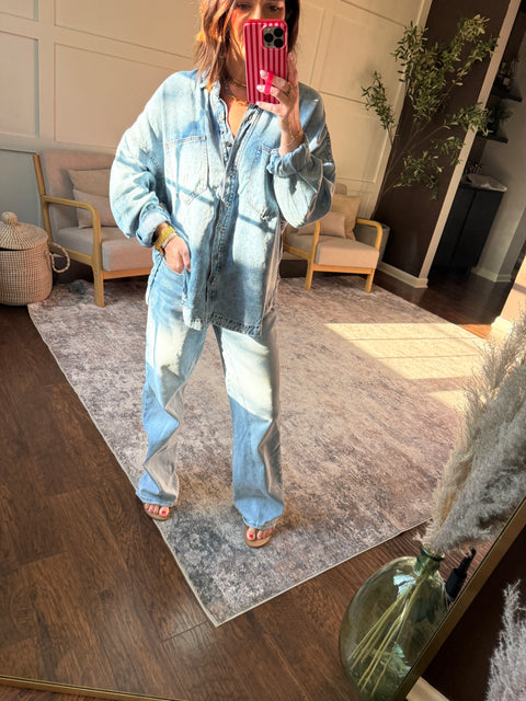 Washed Chambray Button Down