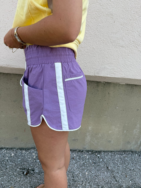 aim high shorts-purple