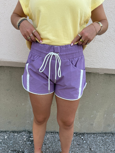 aim high shorts-purple