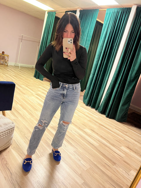 Cleared Straight Denim