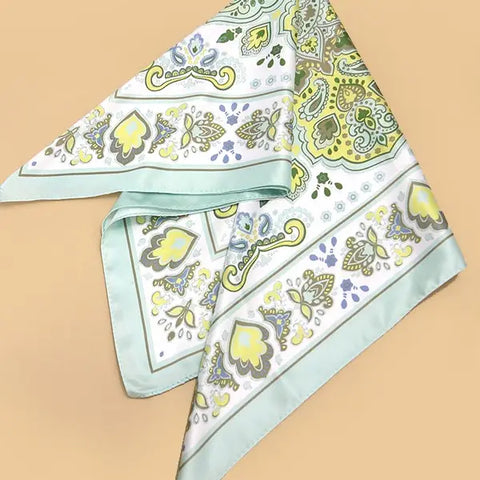 Floral Silk Bandana Scarves