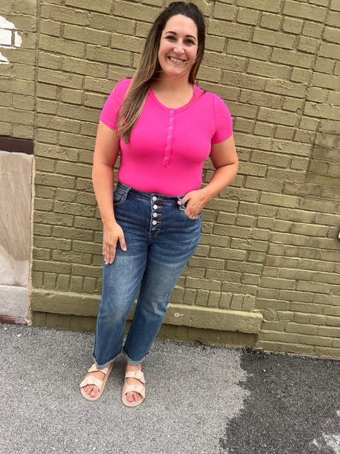 Speed Dial Bodysuit-Pink