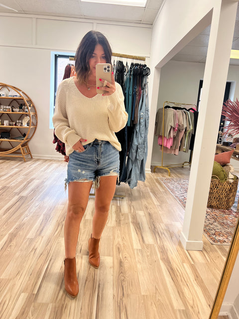 The Move Slow Sweater - Ivory