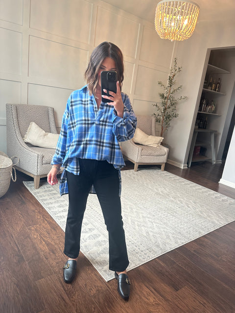 Every Aspect Plaid- Sky Blue