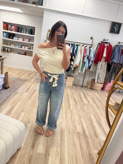 painted rope denim-blue denim