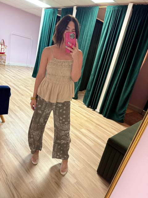 tiered ruffle cami