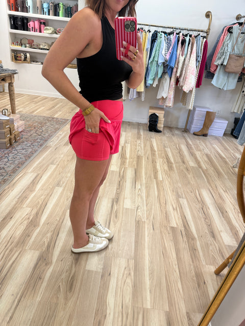 V-crossover Short-Pink