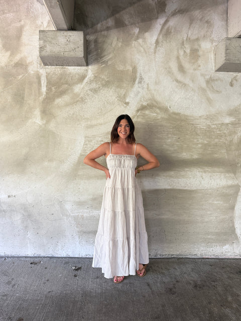 Mocha Striped Midi