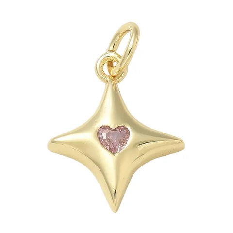 gold gleaming star charm