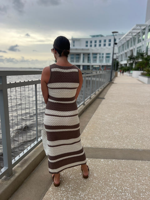Striped Crochet Dress