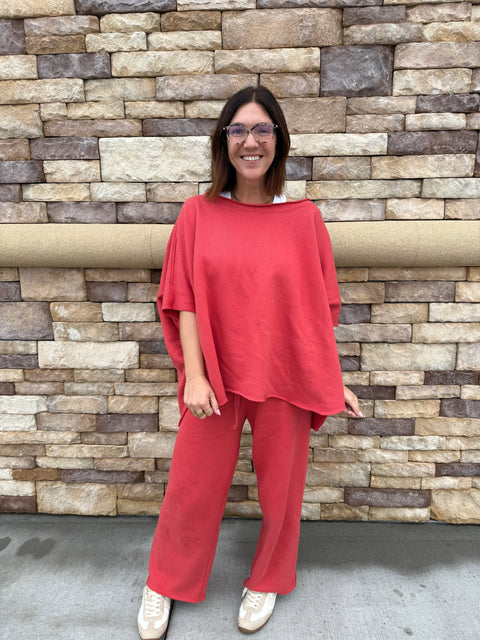 Malibu Wide Leg Pants-Blushed Brick