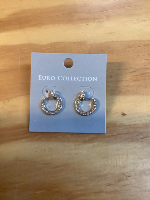 e-2557 pave circle earrings