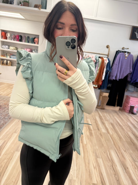 Ruffle Puffer-Sage