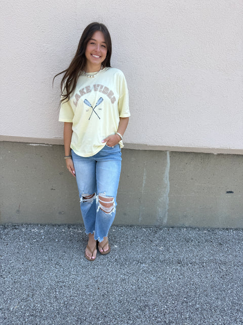 Lake Vibes Graphic-Yellow