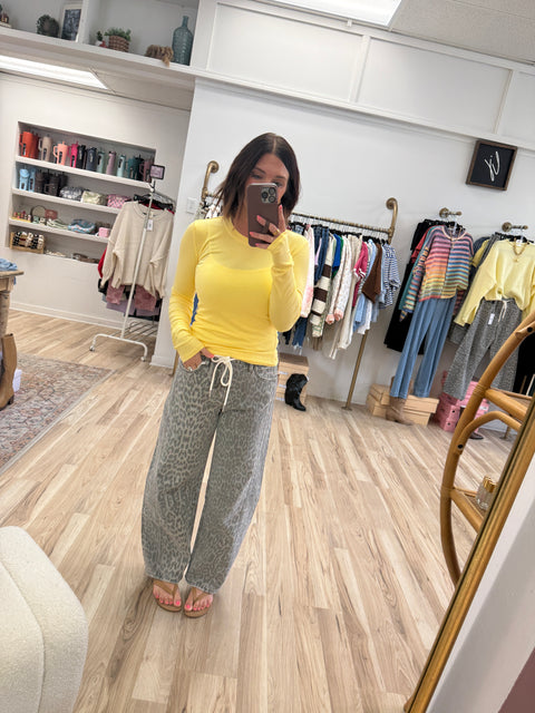 Grey Leopard Denim