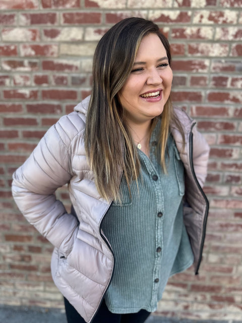 Easily Impressed Jacket - Taupe
