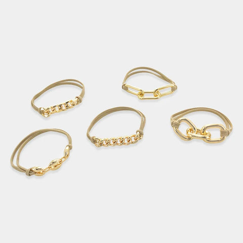 5 piece hair tie set