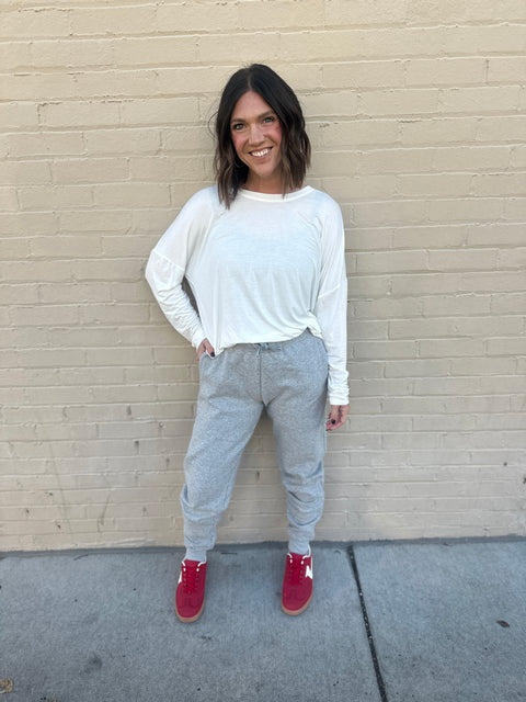 Drop off Joggers-Grey