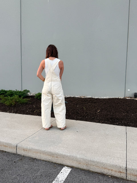 Ecru Barrel Overalls