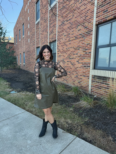 Lost Your Chance Dress-Olive