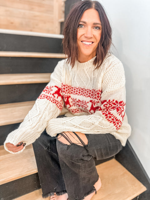Christmas Cable Knit Sweater