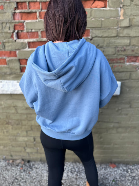Running Errands hoodie-blue
