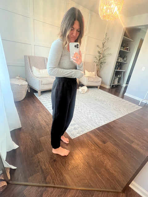 College Boyfriend Joggers - black