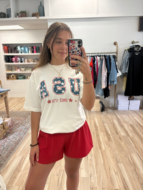 V-crossover short- red