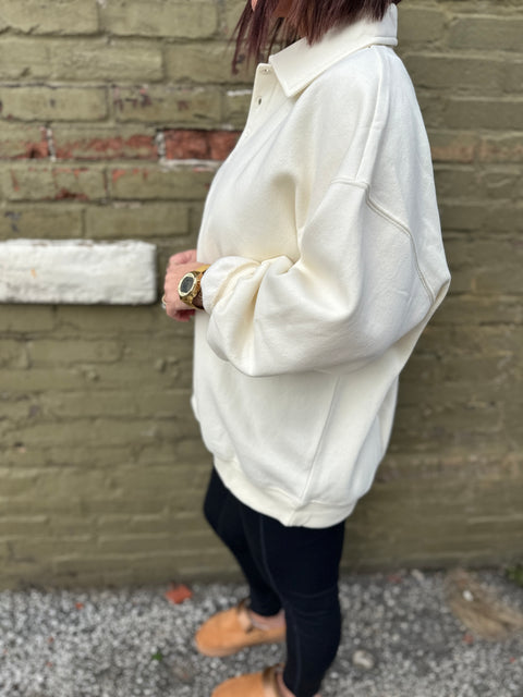 Crisp Morning Pullover-Ivory