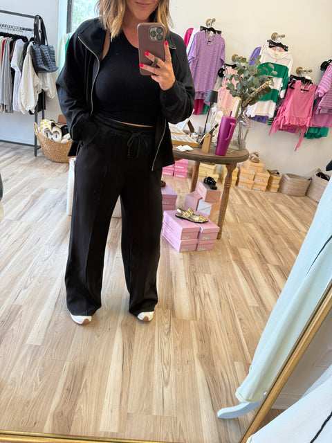 When the Time Comes Sweats-Black