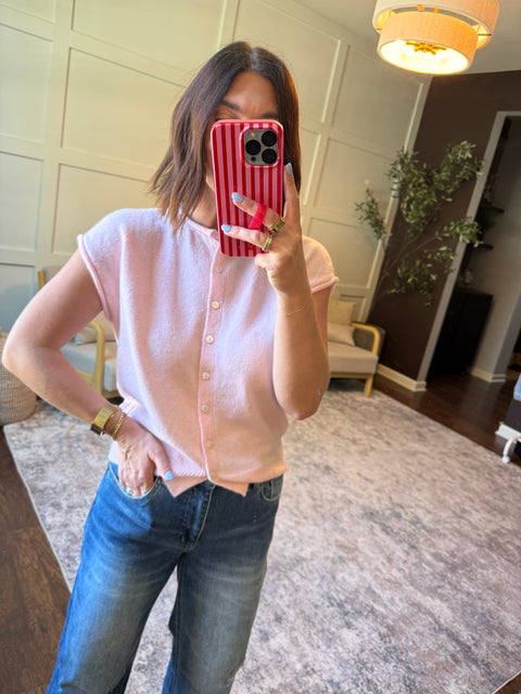 Checking In Sweater-Pink