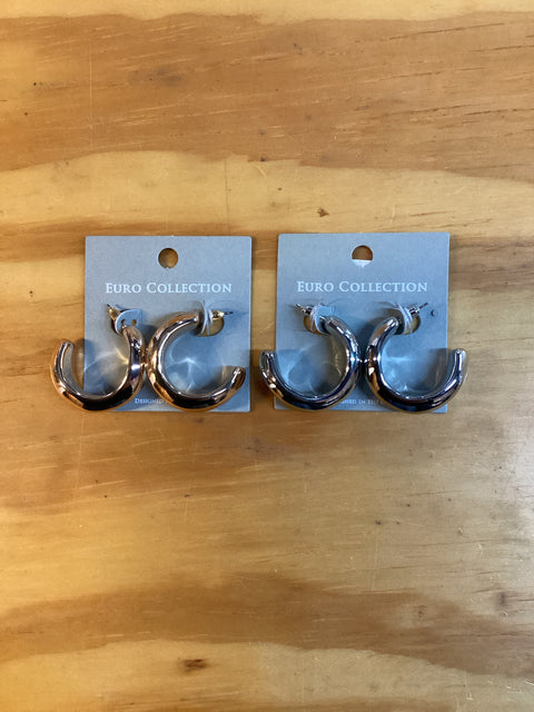 e-2530 hollow wavy hoops