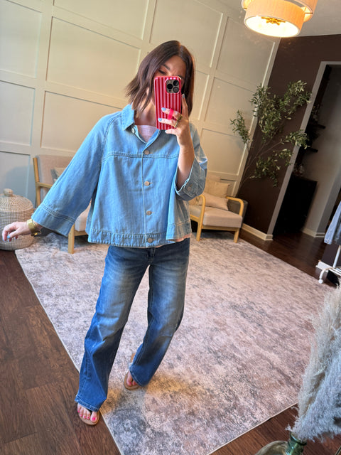 Cape Denim Jacket
