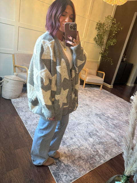 Written in the Stars Cardi-Grey