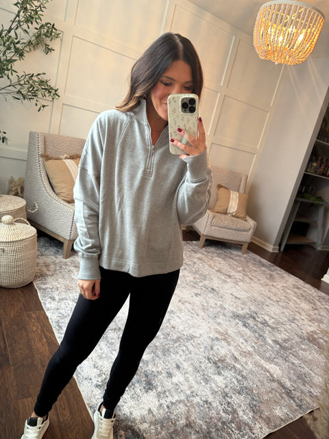 Morning Breeze Pullover-Heather Grey