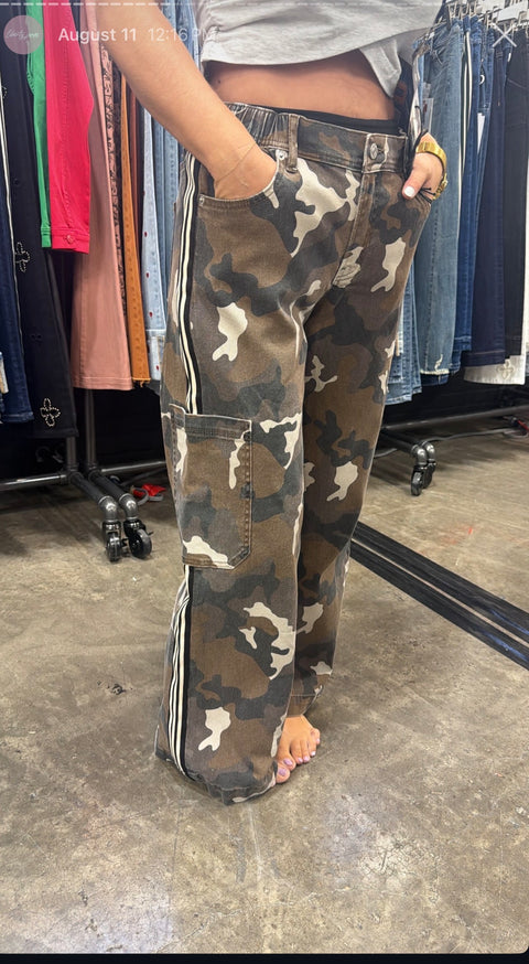 Striped Camo Cargos