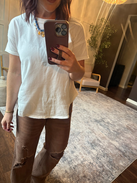 Exposed Seam Basic-white