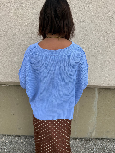 Simplicity sweater- Lt blue