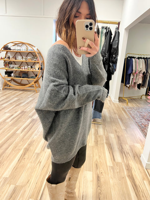 Chic + Sophisticated Sweater - Charcoal