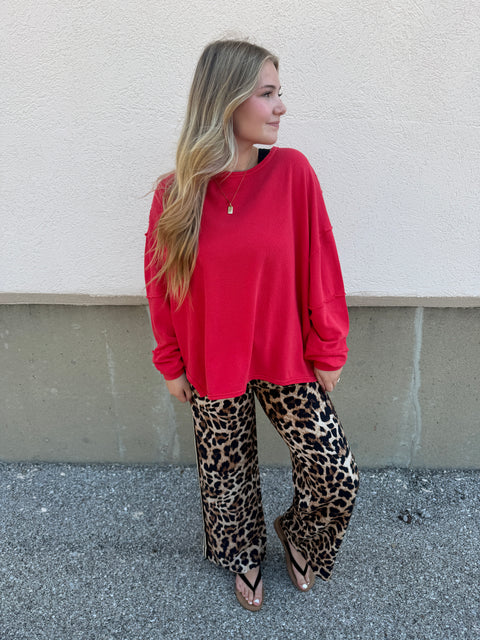 Effortlessly Relaxed Top-cherry