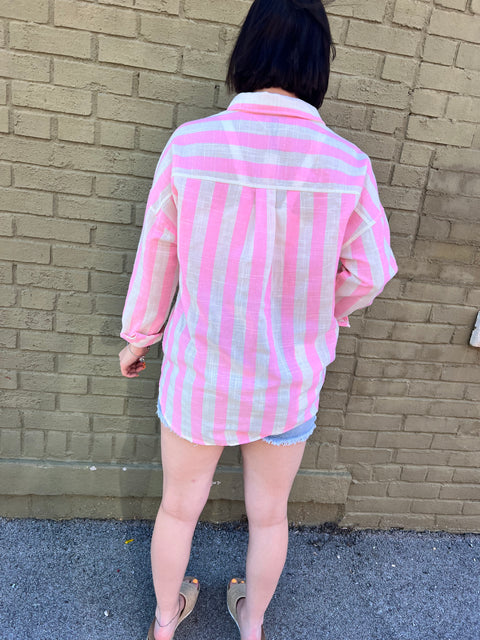 Kimberly Stripe Oversized Shirt