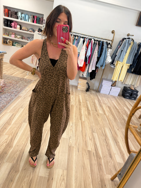 Mocha Leopard Jumpsuit