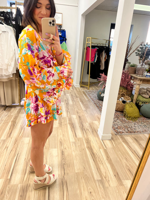 Summer Soiree Romper - Orange