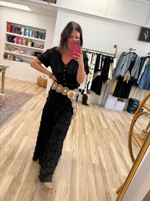 Downtown Cowgirl top-black