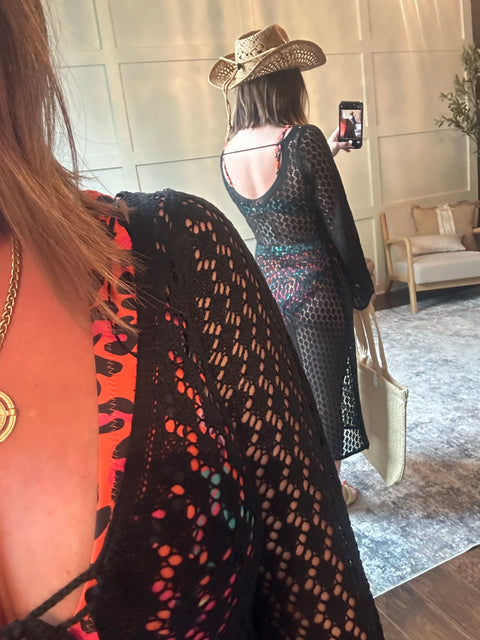 Summer Oasis Coverup-Black