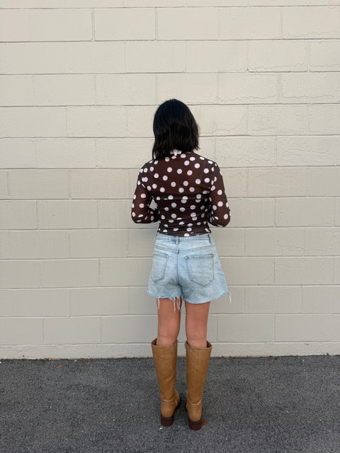 sweetest devotion mesh top