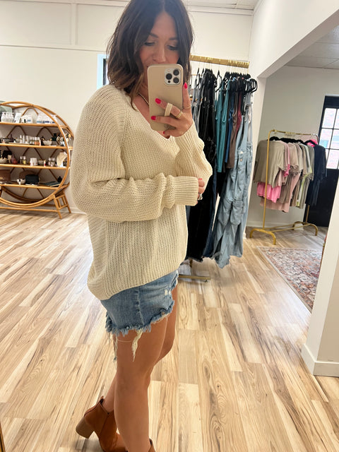 The Move Slow Sweater - Ivory